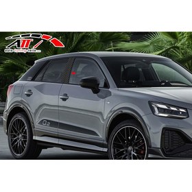 Resim ARD Pazarlama Audi Q2 2016/06-2018/12 Karbon Kapı Direği Kaplaması Cam Direği Şık Görünüm 6 Parça 