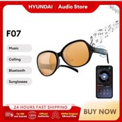 Resim F07 Akıllı Güneş Gözlüğü Gözlük Bluetooth Çağrı Açık Spor Kulaklıklar Hıfı Ma Black 