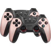 Resim Jzcat 2.4g Kablosuz Çift Gamepad Bir Çekme İki Tutamak Android Tv Tv Çift Gamepad-pembe 