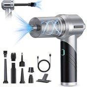 Resim 4'ü 1 Arada El Tipi Elektrikli Süpürge - Katlanabilir, Fırçasız Motor, USB Şarjlı Ev & Araba Kullanımı İçin - Mutfak, Çöp Temizliği İçin Çok Yönlü 