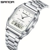 Resim Lumaworld Sanda Erkek Kol Saati Moda Performans İş Çok Renkli Simplicity Retro Çelik Kordon Silvery White Altın 