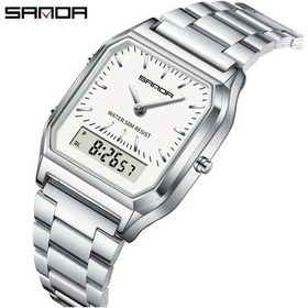 Resim Lumaworld Sanda Erkek Kol Saati Moda Performans İş Çok Renkli Simplicity Retro Çelik Kordon Silvery White Altın 