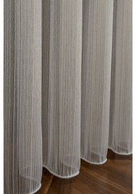 Resim Altın Gold Renk Sim Çelik Tarz Tasarım Pileli Tül Perde Gold 