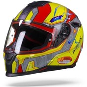 Resim WUTUTUMOTORS Nexx Sx.100 Gigabot Kırmızı-sarı Kask 