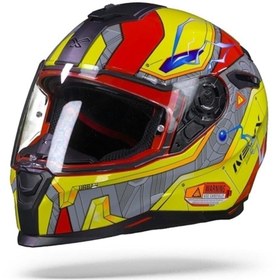 Resim WUTUTUMOTORS Nexx Sx.100 Gigabot Kırmızı-sarı Kask 