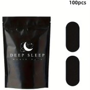 Resim 100 adet Derin Uyku Diş Bandı - Hassas Olmayan Yapıştırıcı, Ağrısız Çıkarma, Siyah Polyester Spor, Günlük ve Günlük Kullanım İçin, Güvenli Kapatma, Şık Ambalaj, Rahat Uygunluk, Dayanıklı Yapıştırıcı, Spor Bandı, Spor Tutkunları 