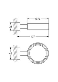 Resim Grohe Essentials Cube Sabunluk Tutacağı - 40508al1 Siyah 