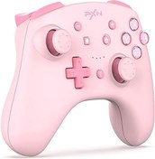 Resim PXN 9607X Wireless Switch Pro Controller, Dual Shock Gamepad Joystick Support NFC, Turbo, Wake-up, Gyro Axis, Vibration for Switch/Lite/OLED & PC & IOS (Pink) 