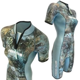 Resim Free-Sub 2mm Dreams Garden Kadın Shorty (Kısa) Sörf, Scuba Tüplü Dalış Elbisesi Wetsuit - XS 