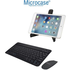 Resim Microcase Samsung Uyumlu S10 Lite 10.9 İnch Tablet İçin Tablet Çanta + Bluetooth Klavye + Mouse + Tablet Standı Siyah- Al4234 Omuz Çantası 