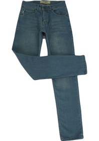 Resim Dmctekstil Hacker Erkek Turkuaz Normal Bel Dar Kesim Boru Paça Jean Pantolon 