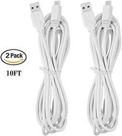 Resim AFUNTA Nintendo WiiU Gamepad için USB şarj kablosu, Ein Fun TA 2 adet WiiU için USB şarj cihazı, 10 Post / 3 beyaz değil 