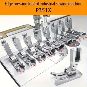 Resim Flat Car Presser Foot P351X Sağ Taraf Basınç Ayakları Bilgisayar Flat Car Basınç Çizgileri ve Kalın Malzemeler Endüstriyel Dikiş Makinesi Aksesuarları 