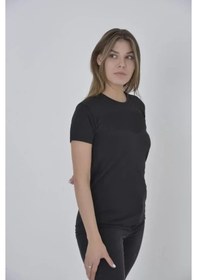 Resim Hazego Gögüs Fileli Slim Fit T-shirt - Siyah Siyah 