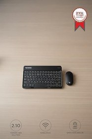 Resim Torima TMK-08 Siyah Kablosuz Bluetooth Klavye Mouse Seti 
