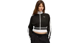 Resim P634556 Puma T7 Pique Cropped Jacket Kadın Ceket Siyah 