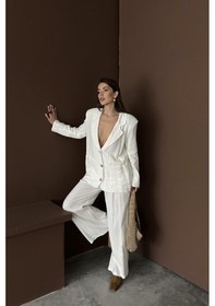 Resim Beyaz Oversize Müslin Takım Çok Renkli 