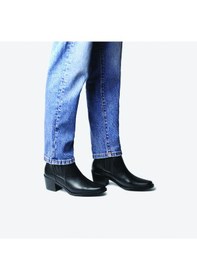 Resim Negre Bot Kadın Utıel Toni Pons Leather Cowboy Ankle Boots Wıth Heel Siyah 