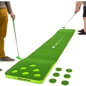 Resim Battleputt Golf Sopası Oyunu, 2'si 2 Arada Pong Tarzı Oyun, 28 Cm Putting Green, 2 Golf Topu 