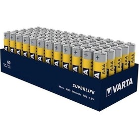 Resim Varta Superlıfe Çinko Aaa İnce Kalem Pil 60Lı Paket 