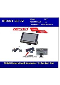 Resim Carub Kamera Park Sensör Ön-arka Ekranlı+ Sesli 19mm 8li Kayıtlı 