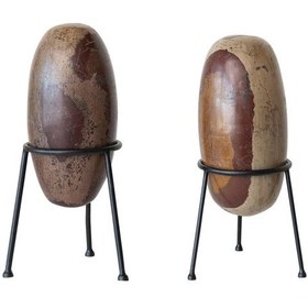 Resim Doğal Granit Taş Masaüstü Dekoratif Objeler 