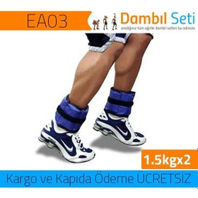 Resim Ayak Ağırlıkları 1.5 KG X 2 Adet = 3 KG Mavi 