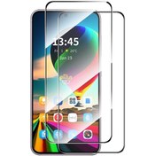 Resim Redmi Note 14 4g 163.25mm İçin 2 Adet Enkay Hat-prince Tam Tutkal Yüksek Alüminyum-silikon Temperli Cam Filmi 