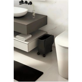 Resim 15 Litre Çok Renkli Tekerlekli Kapaklı Çöp Kovası, Banyo, Mutfak ve Ofis Kullanımı 