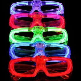 Resim Nexgen Mavi LED Işıklı Parti Gözlüğü 3 Modlu – Glow & Gece Eğlence Gözlüğü 