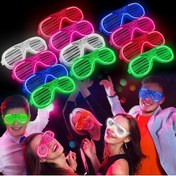 Resim artlab Art Glow Model 3 Farklı Fonksiyonlu Işıklı Panjur Parti Gözlüğü Renk 12 Adet Lab 