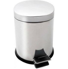 Resim 12 Lt Pedallı Çöp Kovası Paslanmaz 1 Adet Beyaz 