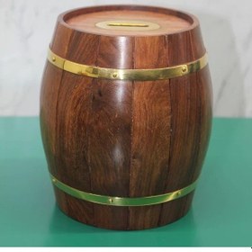 Resim Pirinç Ahşap Fıçı Kumbara 1996 