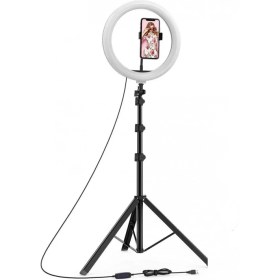 Resim Asfal 210 cm Tripod -Led Halka Işık Youtuber Tiktok Makyaj Stüdyo Işığı Ring Light 