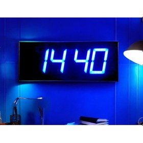 Resim Wifi Senkronize Dijital Led Saat Derece, Turkuaz Led, 16x40 Cm Turkuaz 