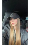 Resim GYES Siyah Ny Spor Şapka Unisex Arkası Cırtlı Ayarlanabilir 