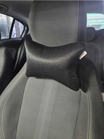 Resim Simli Siyah Oto Boyun Yastığı Fiyonk 2 Adet Siyah 