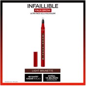 Resim L'ORÉAL PARİS INFAİLLİBLE FAUX BROW ULTRA İNCE UÇLU KAŞ KALEMİ - LİGHT BRUNETTE 