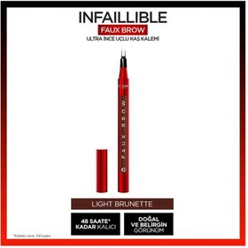Resim L'ORÉAL PARİS INFAİLLİBLE FAUX BROW ULTRA İNCE UÇLU KAŞ KALEMİ - LİGHT BRUNETTE 