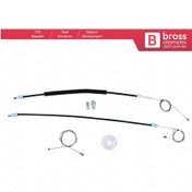 Resim BMW 3 E90 E91 2004-2012 4/5 Kapı İçin Ön Sol Cam Kriko Tamir Seti 