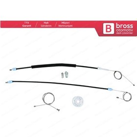 Resim BMW 3 E90 E91 2004-2012 4/5 Kapı İçin Ön Sol Cam Kriko Tamir Seti 