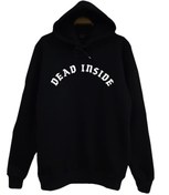 Resim fame-stoned Unisex Çocuk Siyah Dead Inside Baskılı Sweatshirt 