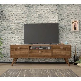 Resim Ankara Mobilya Penta Ahşap Ayaklı Ceviz 160 Cm Tv Sehpası 