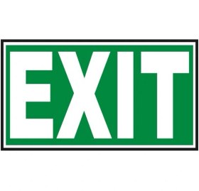 Resim Fosforlu Exit Levhası - Fotolümenli 