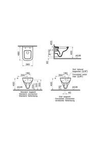 Resim VitrA S20 Square Asma Klozet 48cm + S20 Klozet Kapağı 