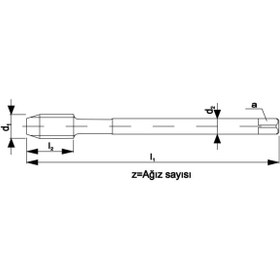 Resim Fett M20 Pld Dın374 Hss Sol 35° İnce Diş Helis Makina Kılavuzu 