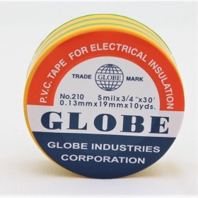 Resim Globe Pvc Elektrik İzolasyon Bant "0.13x19x10yrds" Sarı-yeşil 500'lü 1 Koli 