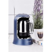 Resim Korkmaz Kahvekolik Lacivert Azura Otomatik Kahve Makinesi 