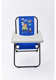 Resim Exent Kids 2 6 Yaş, Fun Car Katlanır Portatif Mama Sandalyesi, Tak-çıkar Masa İle - Mavi 