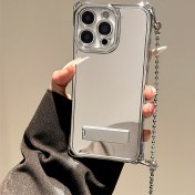 Resim Bir Metal Aynalık Dürüstlük Aynası Kılıfı, Dört Köşe Elektroplakalı Anti-Drop Makyaj Aynası Kılıfı, Dantel Askılı ve Mobil Telefonlar İçin Koruyucu Kapak, Iphone Modelleri 11'den 16'ya Kadar, Pro ve Pro Max Serisi Dahil. 